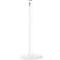 White minimalist paper towel holder with round base and column.