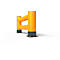 Barrière de sécurité double Ampere Rack-Mammut®, plastique, L 1200 x H 600 mm, jaune trafic