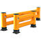 Barrière de sécurité double Ampere Rack-Mammut®, plastique, L 2500 x H 600 mm, jaune trafic