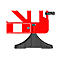 Barrières de sécurité lot de 2, 1000 x 1500 mm, rouge-blanc