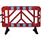 Barrières de sécurité lot de 2, 1000 x 1500 mm, rouge-blanc