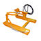 Basculeur de fûts BAUER FD-H avec vérin de levage, acier, L 1000 x P 1245 x H 475 mm, orange
