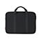 Schwarze Laptoptasche mit Tragegriff. Aufgedruckter Schriftzug BASE XX.