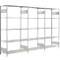 Basisrek H 2000 x B 1000 x D 400 mm, lichtgrijs, met 5 legborden
