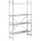 Basisstelling, roestvrij staal, gesloten legborden, B 1200 x D 400 mm
