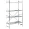 Basisstelling, roestvrij staal, gesloten legborden, breedte 1200 x diepte 600 mm