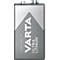 Graue 9V-Batterie von Varta. Aufschrift: Ultra Lithium.