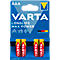 Batterij AAA Micro VARTA Longlife Max Power, 1,5 V, 4 stuks