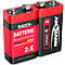 batterijen, voor rookmelder, E-Block, 9 V, 2 stuks