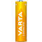 A yellow VARTA Longlife battery with white lettering.