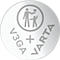 Round, silver logo showing the words V3GA + VARTA and a graphic of a parent and child.