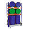 BAUER 3010 rack à fûts, en tôle d'acier, rack de base, bac de rétention avec grille 200 l, 2 niveaux, L 1510 x P 800 x H 2500 mm