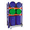 BAUER 3011 vatenrek, plaatstaal, opzetrek, opvangbak b.v. rooster, B 1430 x D 800 x H 2500 mm