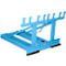 Bauer afvalverzamelaar MH-II, met rubberen aanslag, voor 2x 80- tot 360-L-MGB en 1x 1100-L-MGB, L 1030 x B 1070H 680 mm, gelakt, lichtblauw RAL 5012