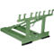 Bauer afvalverzamelaar MH-II, met rubberen aanslag, voor 2x 80- tot 360-L-MGB en 1x 1100-L-MGB, L 1030 x B 1070H 680 mm, gelakt, reseda groen RAL 6011