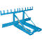 Bauer afvalverzamelaar MH-III, met rubberen aanslag, voor 3x 80- tot 360-L-MGB, L 1030 x B 1595 x H 680 mm, gelakt, lichtblauw RAL 5012