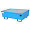 BAUER AM-2 opvangbak, met rooster, staal, 225 l, B 1200 x D 800 x H 415 mm, blauw