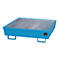 BAUER AM-4/A opvangbak, met rooster, staal, 245 l, B 1200 x D 1200 x H 335 mm, blauw