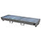 BAUER AM-4/B opvangbak, met rooster, staal, 233 l, B 2400 x D 800 x H 285 mm, grijs