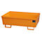 BAUER AO-2 opvangbak, staal, 246 l, B 1200 x D 800 x H 415 mm, oranje