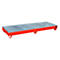 BAUER AW-4/B/PE opvangbak met rooster, 218 l, B 2415 x D 815 x H 255 mm, rood