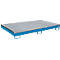 Bauer Bac de rayonnage RW-GR 2200-1 PE, avec insert PE, avec caillebotis, L 2165 x l 1315 x H 230 mm , bleu clair RAL 5012