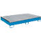 Bauer Bac de rayonnage RW-GR 2200-2 PE, avec insert PE, avec caillebotis, L 2165 x l 1315 x H 510 mm, bleu clair RAL 5012