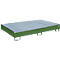 Bauer Bac de rayonnage RW-GR 2200-2 PE, avec insert PE, avec caillebotis, L 2165 x l 1315 x H 510 mm, vert réséda RAL 6011