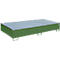 Bauer Bac de rayonnage RW-GR 2700-3 PE, avec insert PE, avec caillebotis, L 2665 x l 1315 x H 440 mm, vert réséda RAL 6011