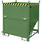 Bauer Bac de silo SGK 100, vidange par câble de traction, L 1000 x l 1200 x H 1405 mm, 1 m³, jusqu'à 1500 kg, acier, vert réséda