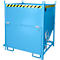 Bauer Bac de silo SGK 100, vidange par câble de traction, L 1000 x l 1200 x H 1405 mm, 1 m³, jusqu'à 1500 kg, tôle d'acier, bleu clair
