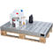 Bauer Bac pour petits récipients KGW-P 4/M V4A, pour palettes Euro et palettes chimie, inox, L 1200 x l 600 x H 120 mm, jusqu'à 200 kg, avec grille en tôle perforée