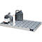 Bauer bakje KGW 3/M V4A, met geperforeerd metalen rooster, L 1000 x B 600 x H 70 mm, 30 L, 150 kg, roestvrij staal 1.4571, zilverkleurig