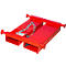 Bauer Big Bag Traverse TBB-E, for forklift, L 650 x W 610 x H 145 mm, up to 1000 kg, steel, fire red