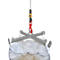 Bauer Big-Bag-Traverse TBB, für Kran, L 1100 x B 1100 x H 215 mm, bis 2000 kg, Stahlrohr, Mausgrau