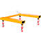 Bauer Big Bag Traverse TBB-W, voor vorkheftruck, L 900 x B 945 x H 365 mm, tot 1250 kg, staal, geel-oranje