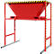 Bauer BTM Trémie de remplissage, tôle d'acier, mobile et stationnaire, pattes d'entrée, L 1700 x l 1980 x H 2050 mm, peint, rouge feu RAL 3000