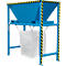 Bauer BTS Befülltrichter, Stahlblech, Standkonstruktion, Einfahrtaschen, lackiert, L 980 x B 1980 x H 2050 mm, lichtblau RAL 5012