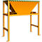 Bauer BTS Trémie de remplissage, tôle d'acier, construction sur pied, pattes d'entrée, peinte, L 980 x l 1980 x H 2050 mm, jaune-orange RAL 2000