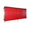 BAUER CEN 59-2 estantería contenedor, acero, puerta corredera, ancho 6255 x fondo 1550 x alto 2980 mm, rojo