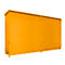 BAUER CEN 75-3 estantería contenedor, acero, puerta corredera, ancho 7800 x fondo 1550 x alto 4545 mm, naranja