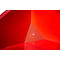 Roter Winkel, perforiertes Dreieck mit weißem Element.