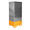 BAUER Gevaarlijke stoffen kast GS-1, plaatstaal, van onderen toegankelijk, B 840 x D 690 x H 1930 mm, voor 1 x 200 l vat, oranje