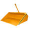 Bauer godet hydraulique pour chariot élévateur DGS 1200, hydraulique pour chariot élévateur, L 1610 x l 2010 x H 1370 mm, 1,2 m³, jusqu'à 1500 kg, acier peint, jaune-orange