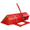 Bauer hydraulische heftruckbak DGS 1200, vorkheftruckhydrauliek, L 1610 x B 2010 x H 1370 mm, 1,2 m³, tot 1500 kg, gelakt staal, vuurrood