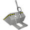 Bauer hydraulische heftruckbak DGS 500, vorkheftruckhydrauliek, L 1610 x B 1050 x H 1370 mm, 0,5 m³, tot 1000 kg, staal gelakt, muisgrijs