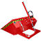 Bauer hydraulische heftruckbak DGS 950, vorkheftruckhydrauliek, L 1610 x B 1610 x H 1370 mm, 0,95 m³, tot 1000 kg, staal gelakt, vuurrood