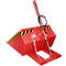 Bauer hydraulische Staplerschaufel DGS 500, Gabelstaplerhydraulik, L 1610 x B 1050 x H 1370 mm, 0,5 m³, bis 1000 kg, Stahl lackiert, feuerrot