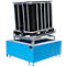Bauer IR-1 IBC-restlediger, voetafdruk 1200 x 1000 mm, maximale heffing 95 mm, tot 1500 kg, L 1280 x B 1080 x H 275/380 mm, staal, thermisch verzinkt