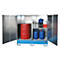 BAUER Kast GS-2 voor gevaarlijke stoffen, plaatstaal, voor 2 x 200 l vaten, B 1680 x D 690 x H 1780 mm, lichtblauw